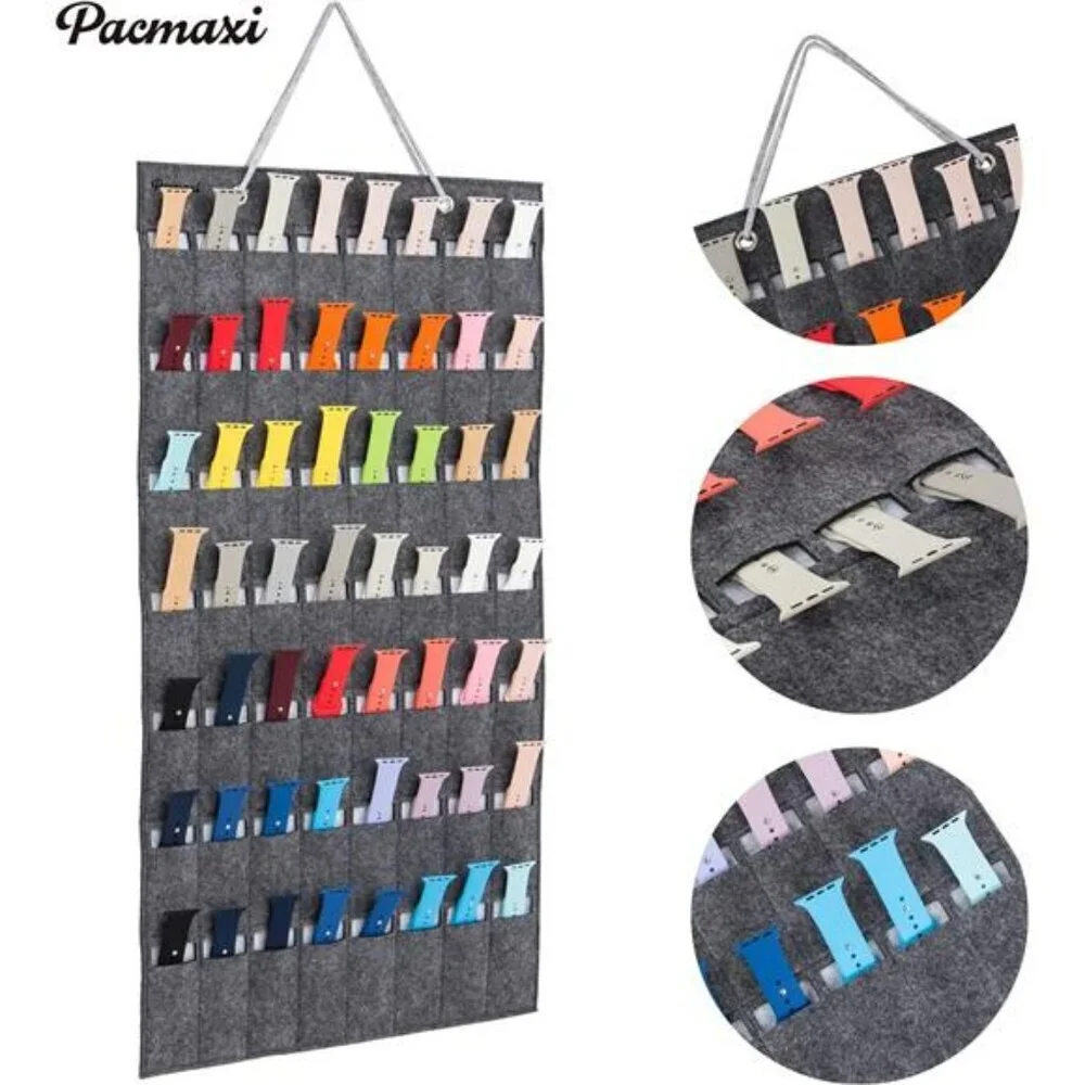 Watch Storage Organizer Hanging Roll Holds 24 Watches Straps Display Case